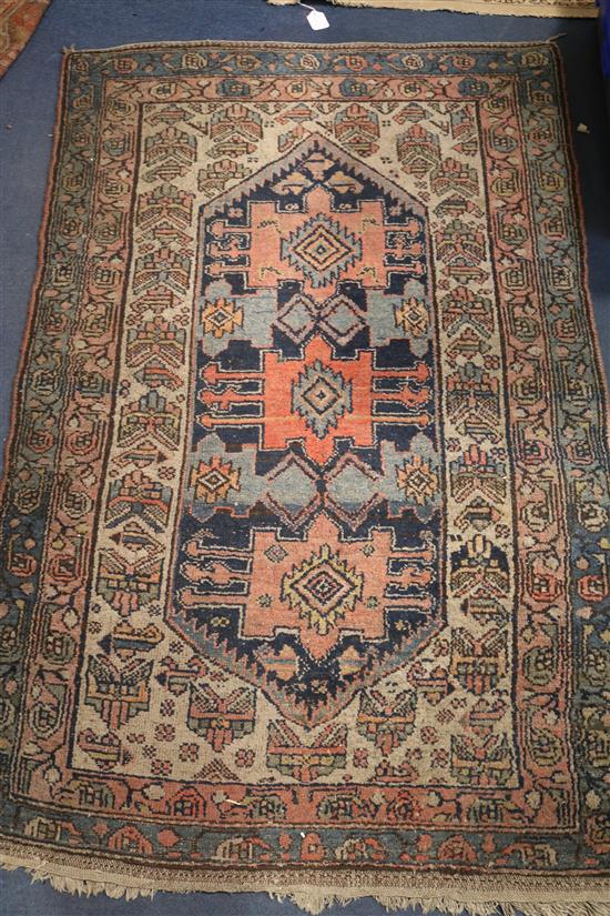A Hamadan rug and 3 other rugs